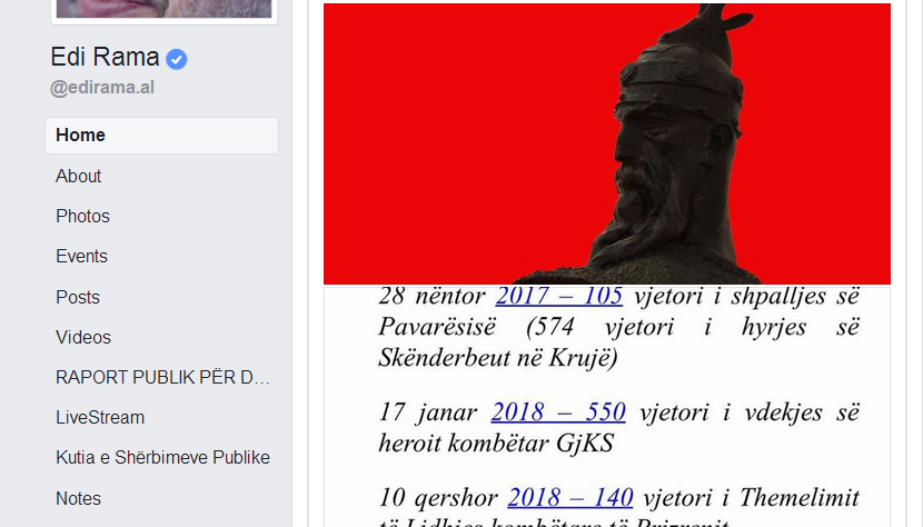 Rama: Viti mbarekombetar i Skenderbeut, komision per organizimin