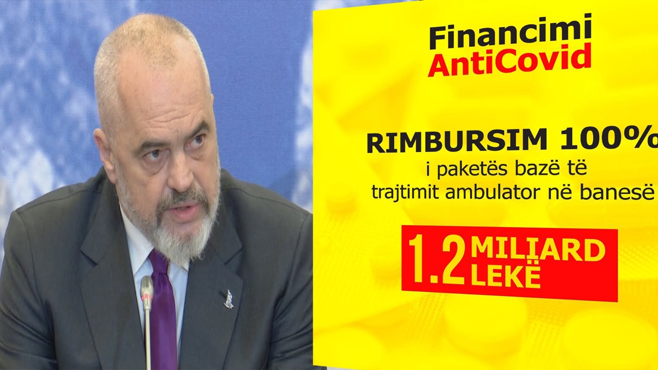 Financimi Anti-Covid, Rama: Rimbursim 100 per qind i paketes baze te trajtimit ambulator ne banese