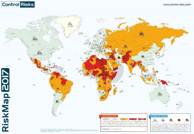 Harta e re e rrezikut global dhe politik; Shqiperia ne listen e 19 vendeve me perkeqesim